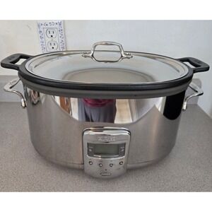 All-Clad 7 Quart Slow Cooker Stainless Steel Crock Pot SC01 Removeable Insert